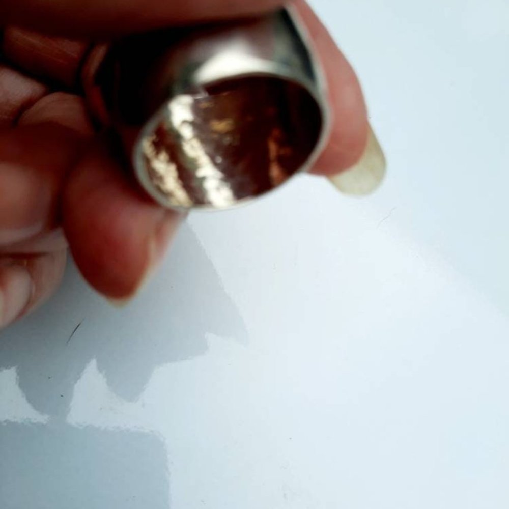 Mixed Metal Hammered Wrap Ring - Gold and Silver - Picture 3 of 5